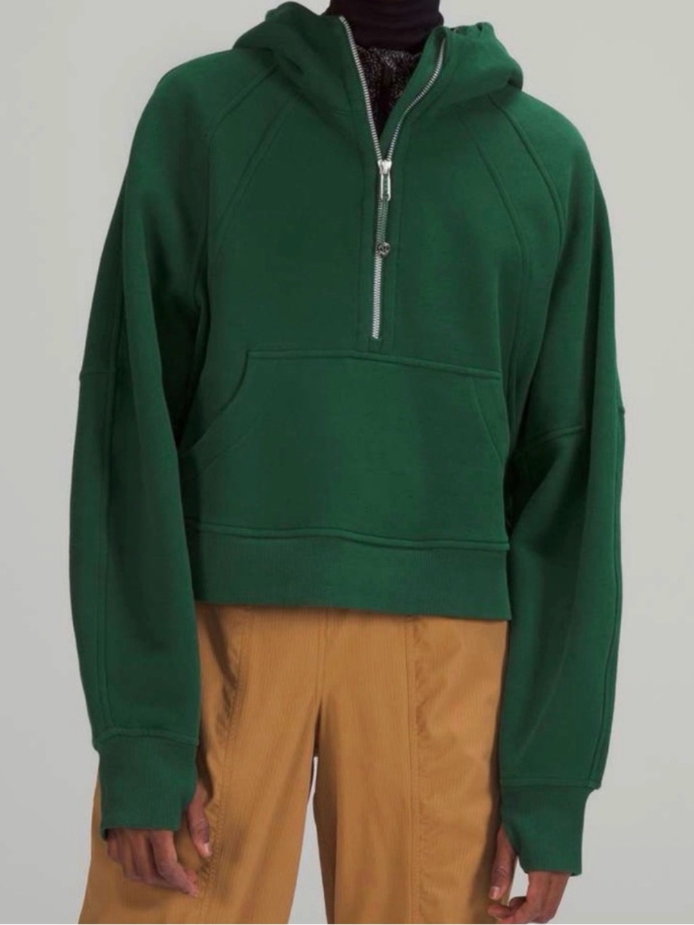 lululemon athletica Deep Green Half-Zip Hoodie Sweater